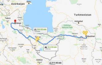 حمل مطمئن ارزان بار از مشهد به سراب آذربایجان شرقی